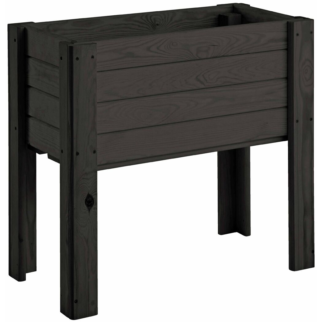 Balkonkasten Holz anthrazit 60 x 60 x 30 cm