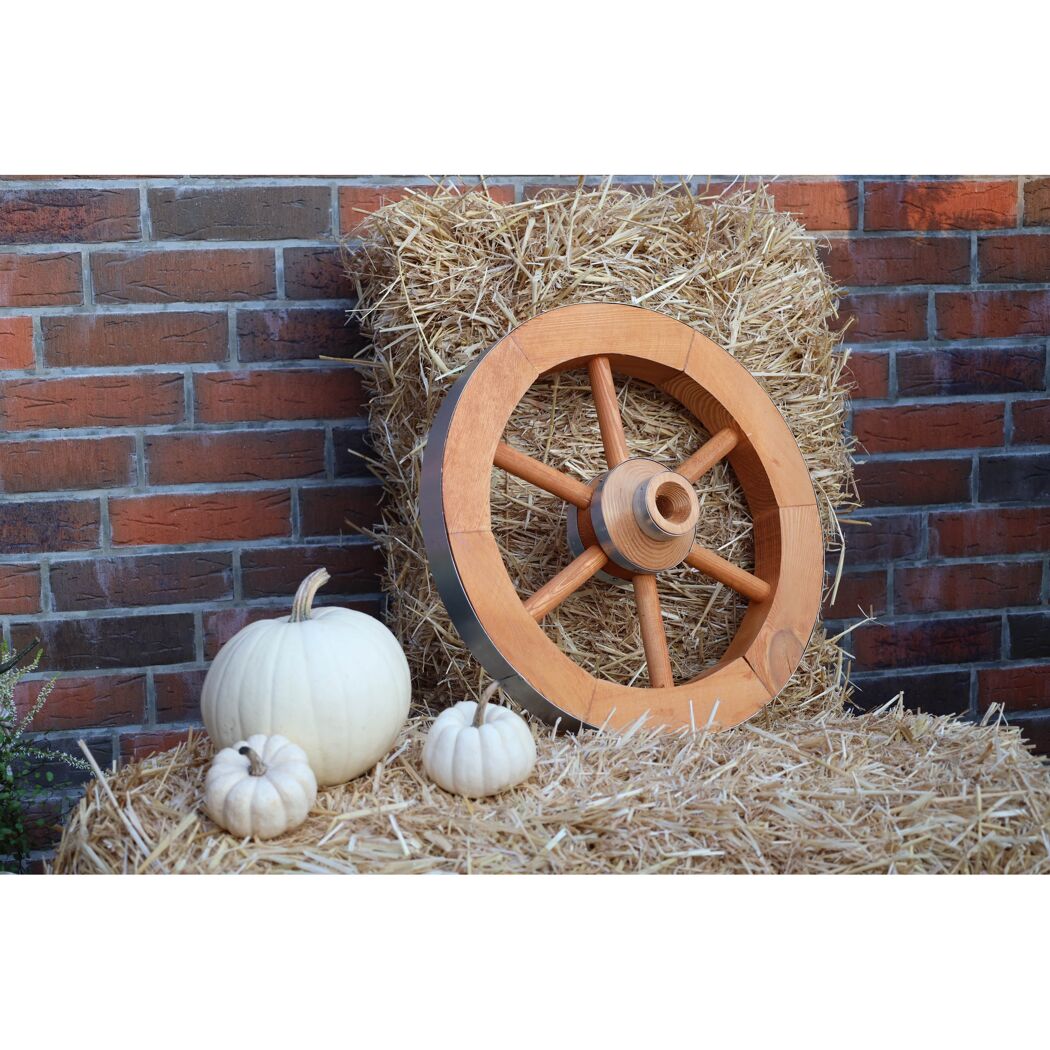 Holzrad Kiefernholz honigbraun Ø 50 x 14 cm