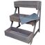 Pflanztreppe grau Kiefernholz 80 x 84 x 100 cm