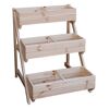 Pflanztreppe natur Kiefernholz 80 x 84 x 100 cm