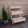 Pflanztreppe natur Kiefernholz 80 x 84 x 100 cm