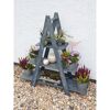 Blumentreppe Kiefernholz grau 137 x 31 x 120 cm