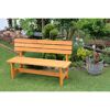 Gartenbank 'Summer' 3-Sitzer Kiefernholz honigbraun 150 x 51 x 90 cm