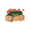 Pflanzkasten 'Empoli' mit Pflanzfolie Holz honigbraun 59 x 20,5 x 29 cm