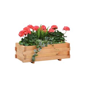 Pflanzkasten 'Empoli' mit Pflanzfolie Holz honigbraun 59 x 20,5 x 29 cm