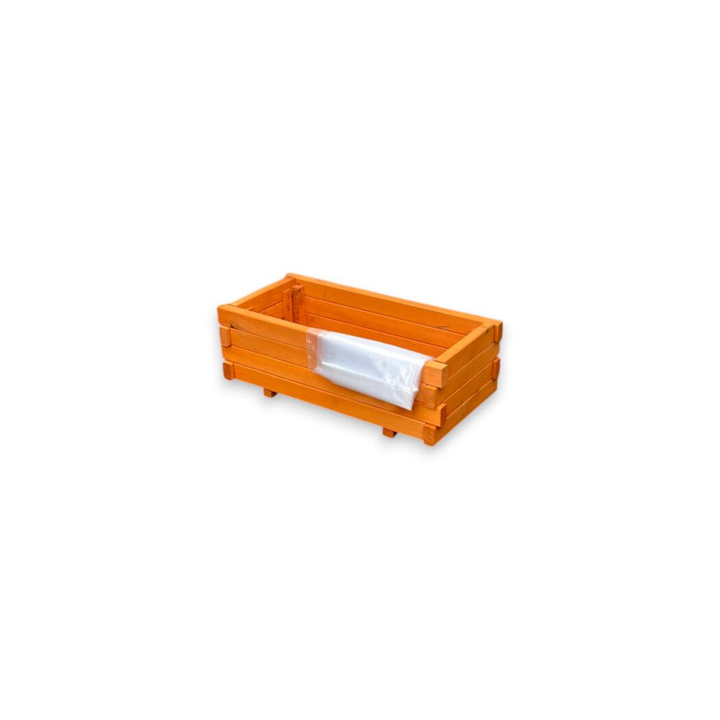 Pflanzkasten 'Empoli' mit Pflanzfolie Holz honigbraun 59 x 20,5 x 29 cm