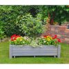 Balkonkasten 'Romantica' Holz grau 78 x 34 x 38 cm