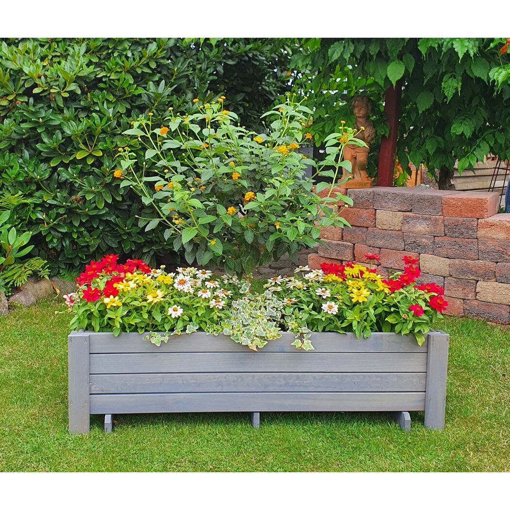 Balkonkasten 'Romantica' Holz grau 78 x 34 x 38 cm