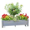 Balkonkasten 'Romantica' Holz grau 78 x 34 x 38 cm