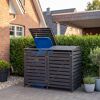 Mülltonnenbox 'Vario III' für 2 Abfalltonnen 148 x 122 x 92 cm anthrazit