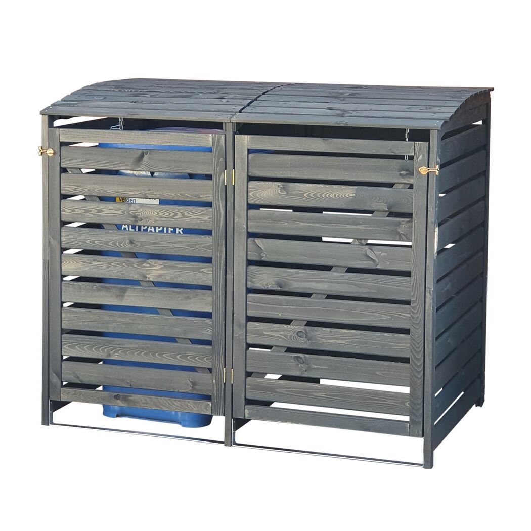Mülltonnenbox 'Vario III' für 2 Abfalltonnen 148 x 122 x 92 cm anthrazit