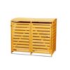 Mülltonnenbox 'Vario III' für 2 Abfalltonnen 148 x 122 x 92 cm honigbraun