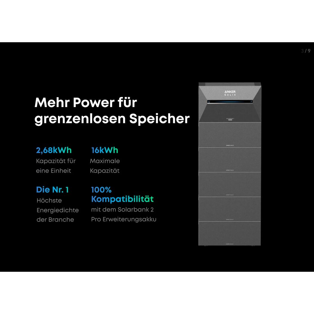 Solarbank 3 'E2700 Pro' mit Erweiterungsakku 'BP2700' und Smart Meter