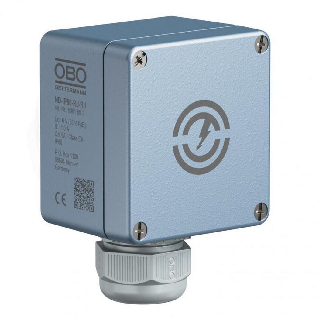 Überspannungsschutz 10 GBit CAT6A RJ45/RJ45