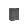 Midischrank 'B.Round' graphit glänzend 60,2 x 82,6 x 32 cm