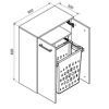 Midischrank 'B.Round' graphit glänzend 60,2 x 82,6 x 32 cm