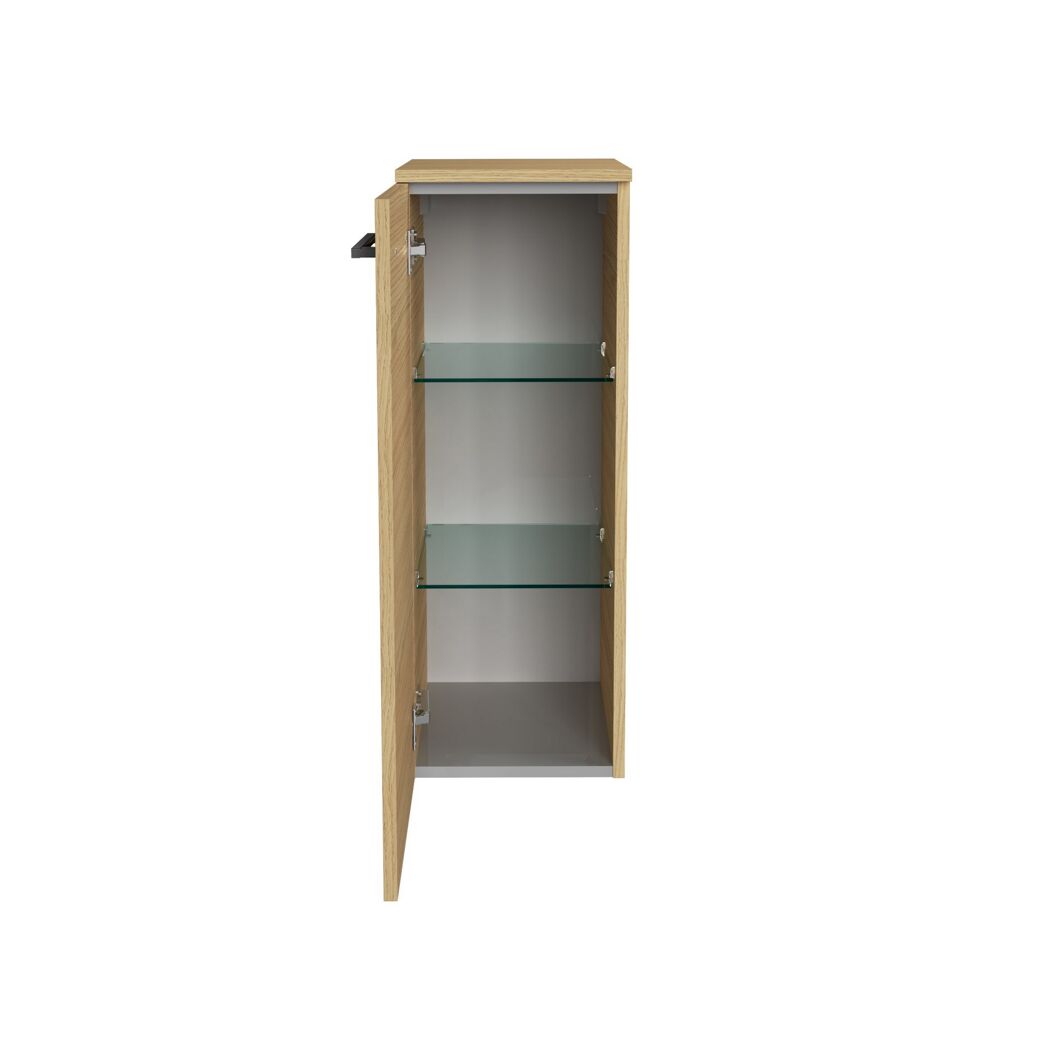 Midischrank 'B.Round' Sandeiche matt 30,2 x 82,6 x 32 cm