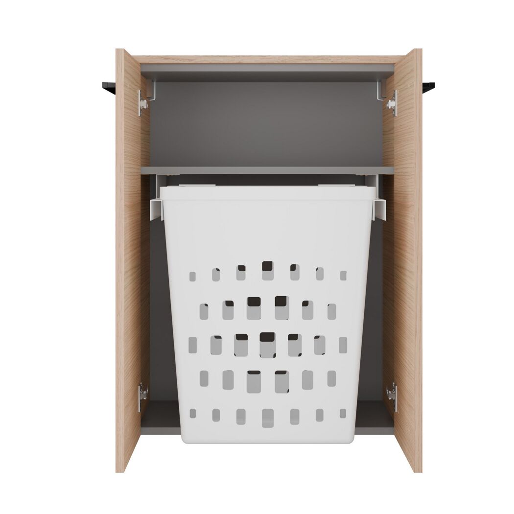 Midischrank 'B.Round' Sandeiche matt 60,2 x 82,6 x 32 cm