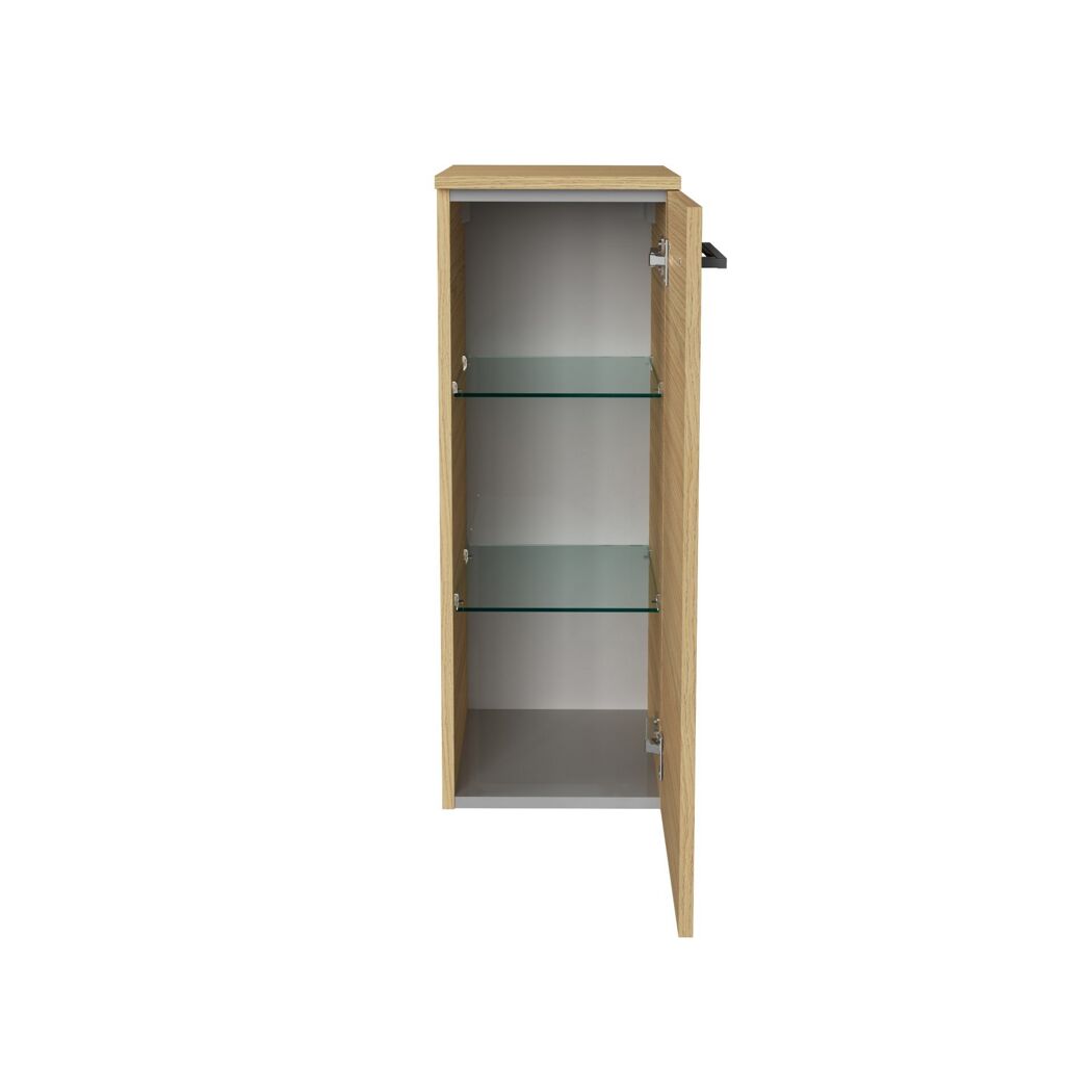 Midischrank 'B.Round' Sandeiche matt 30,2 x 82,6 x 32 cm