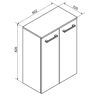 Midischrank 'B.Round' Sandeiche matt 60,2 x 82,6 x 32 cm