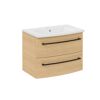 Waschbecken mit Unterschrank 'B.Round' Sandeiche matt 70,5 x 54 x 47 cm