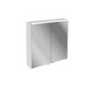 LED-Spiegelschrank 'B.Round' weiß glänzend 70 x 68,3 x 16,5 cm