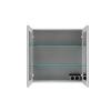 LED-Spiegelschrank 'B.Round' weiß glänzend 70 x 68,3 x 16,5 cm