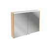 LED-Spiegelschrank 'B.Round' Sandeiche matt 90 x 68,3 x 16,5 cm