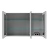 LED-Spiegelschrank 'B.Round' graphit glänzend 110 x 68,3 x 16,5 cm