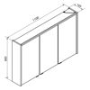 LED-Spiegelschrank 'B.Round' weiß glänzend 110 x 68,3 x 16,5 cm