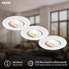 Einbauleuchtenset 'Dimara' 14,7 W 1200 lm warmweiß Ø 6,8 cm 3 Stück