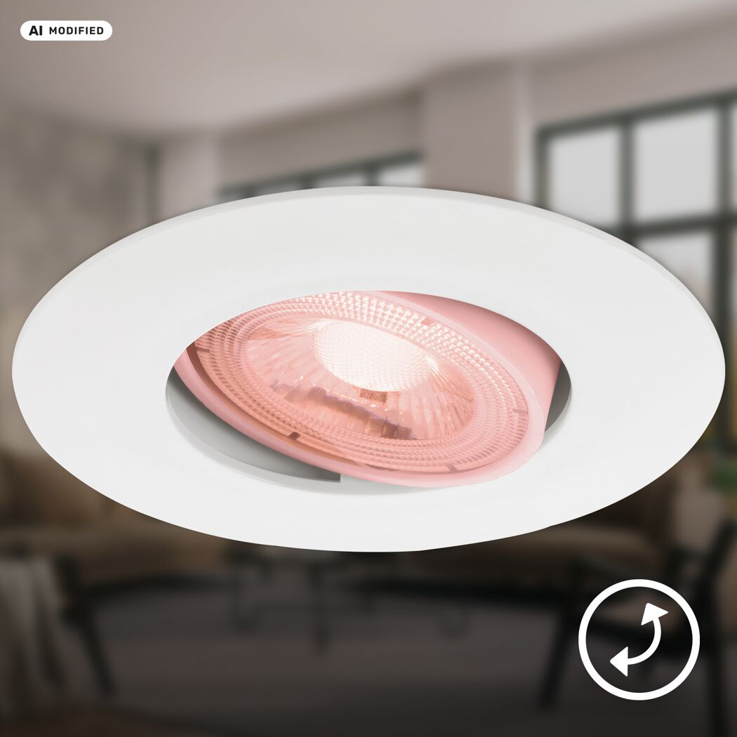 Einbauleuchtenset 'Dimara' 14,7 W 1200 lm warmweiß Ø 6,8 cm 3 Stück