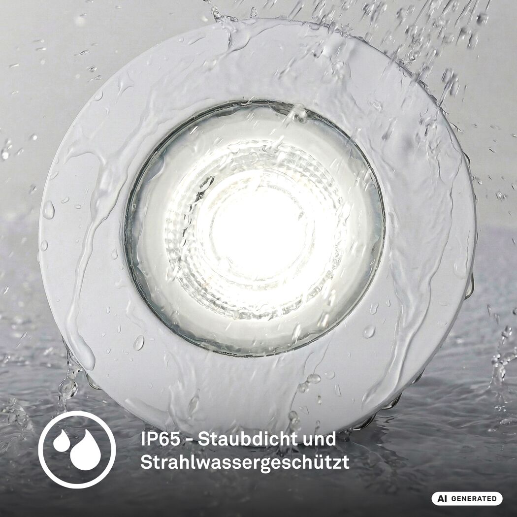 Einbauleuchtenset 'Dimara' 14,7 W 1170 lm warmweiß Ø 6,8 cm 3 Stück