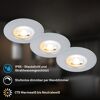 Einbauleuchtenset 'Dimara' 14,7 W 1110 lm warmweiß Ø 6,8 cm 3 Stück