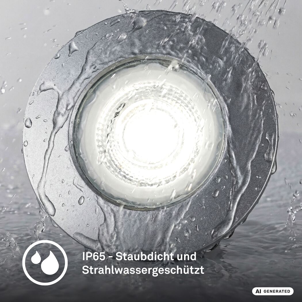 Einbauleuchtenset 'Dimara' 14,7 W 1170 lm warmweiß Ø 6,8 cm 3 Stück