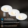 Einbauleuchtenset 'Dimara' dimmbar 14,7 W 1110 lm warmweiß Ø 6,8 cm 3 Stück