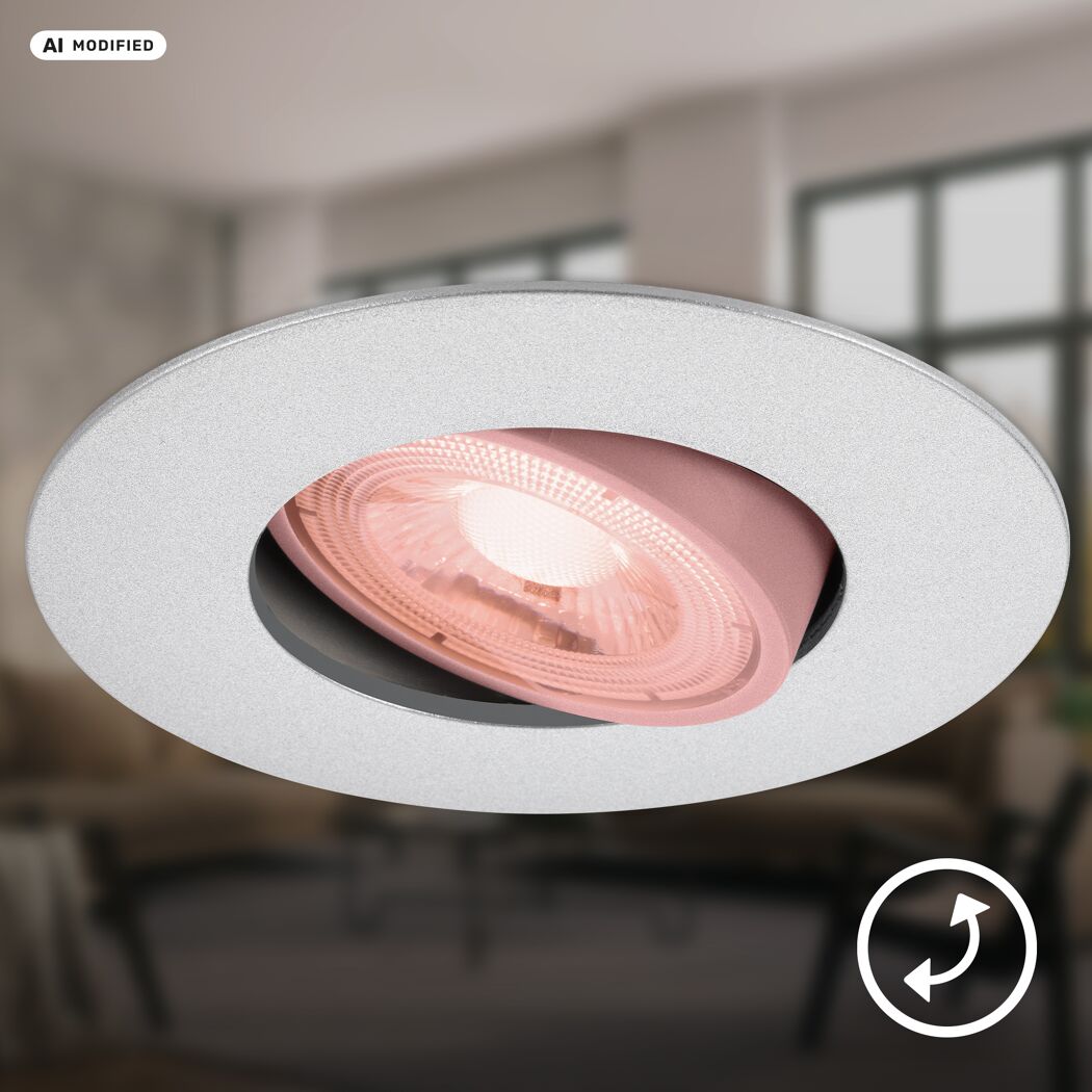 Einbauleuchtenset 'Dimara' 14,7 W 1200 lm warmweiß Ø 6,8 cm 3 Stück