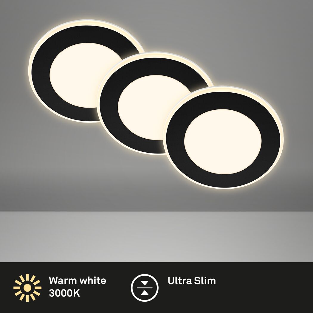 Einbauleuchtenset 'Trato' 14,7 W 1275 lm warmweiß Ø 7,6 cm 3 Stück