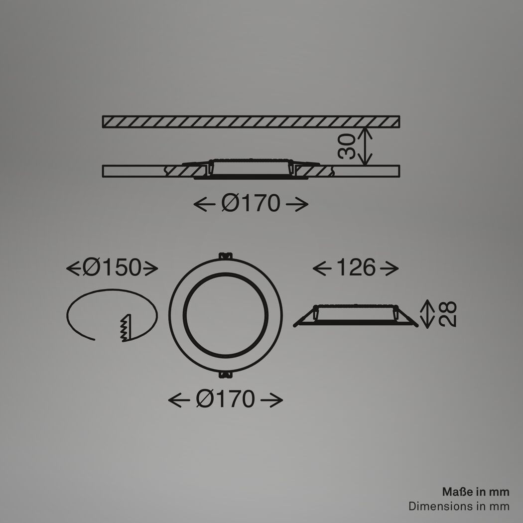 Einbauleuchte 'Jeft' 3,5 W 450 lm neutralweiß Ø 15,5 cm