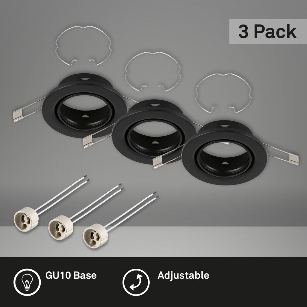 Einbauleuchtenset 'Reng' 9 W Ø 6,8 cm 3 Stück