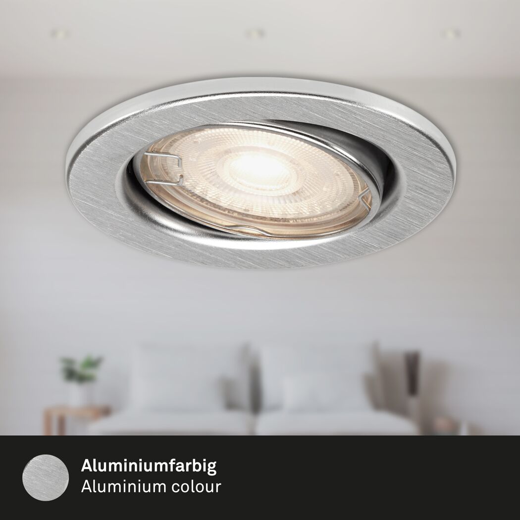 Einbauleuchtenset 'Sten' 14,7 W 1200 lm warmweiß 3 Stück