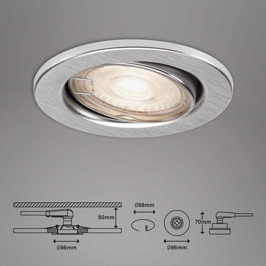 Einbauleuchtenset 'Sten' 14,7 W 1200 lm warmweiß 3 Stück