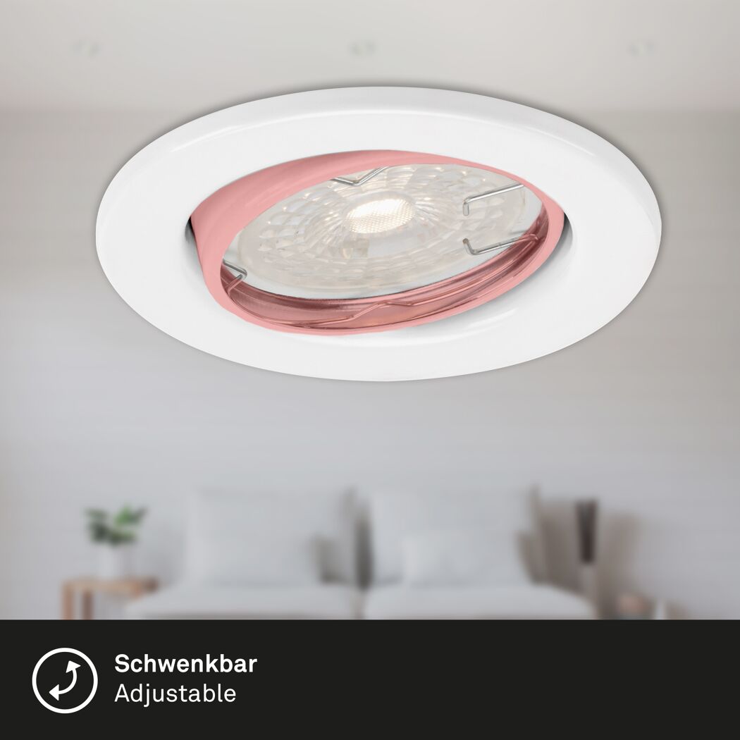 Einbauleuchtenset 'Dimm' dimmbar 16,5 W 1200 lm warmweiß Ø 6,8 cm 3 Stück