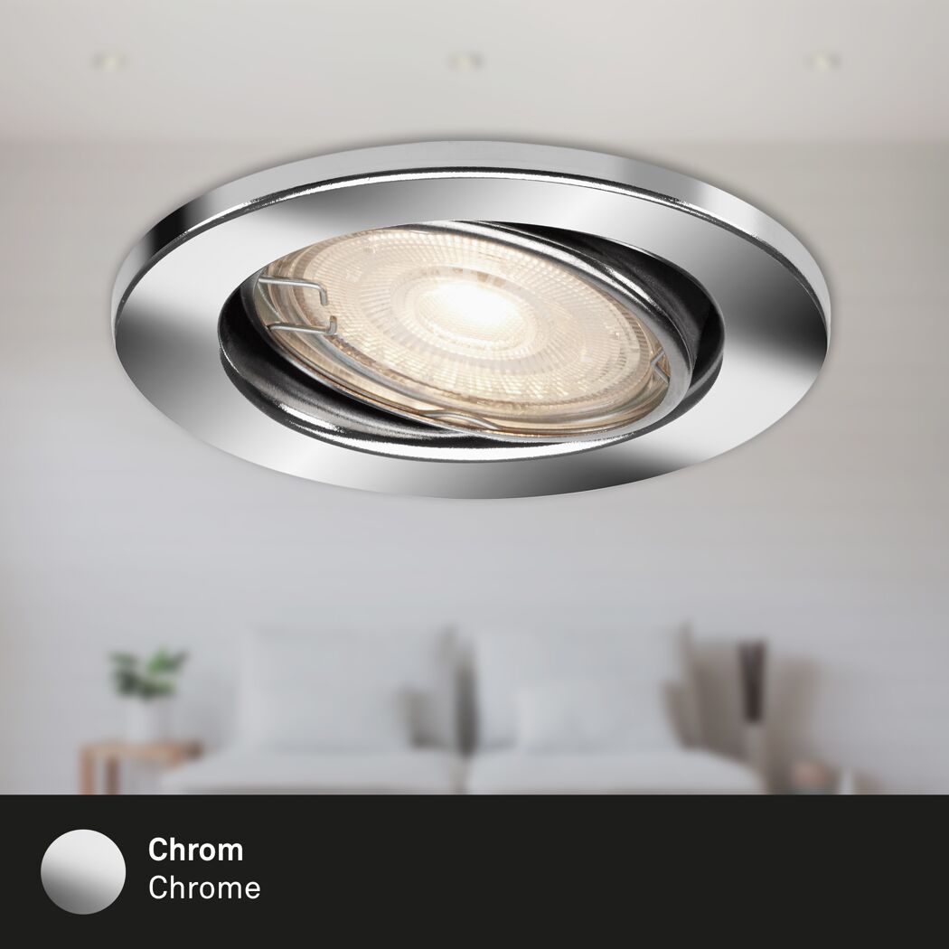 Einbauleuchtenset 'Sten' 14,4 W 1200 lm warmweiß Ø 6,8 cm 3 Stück