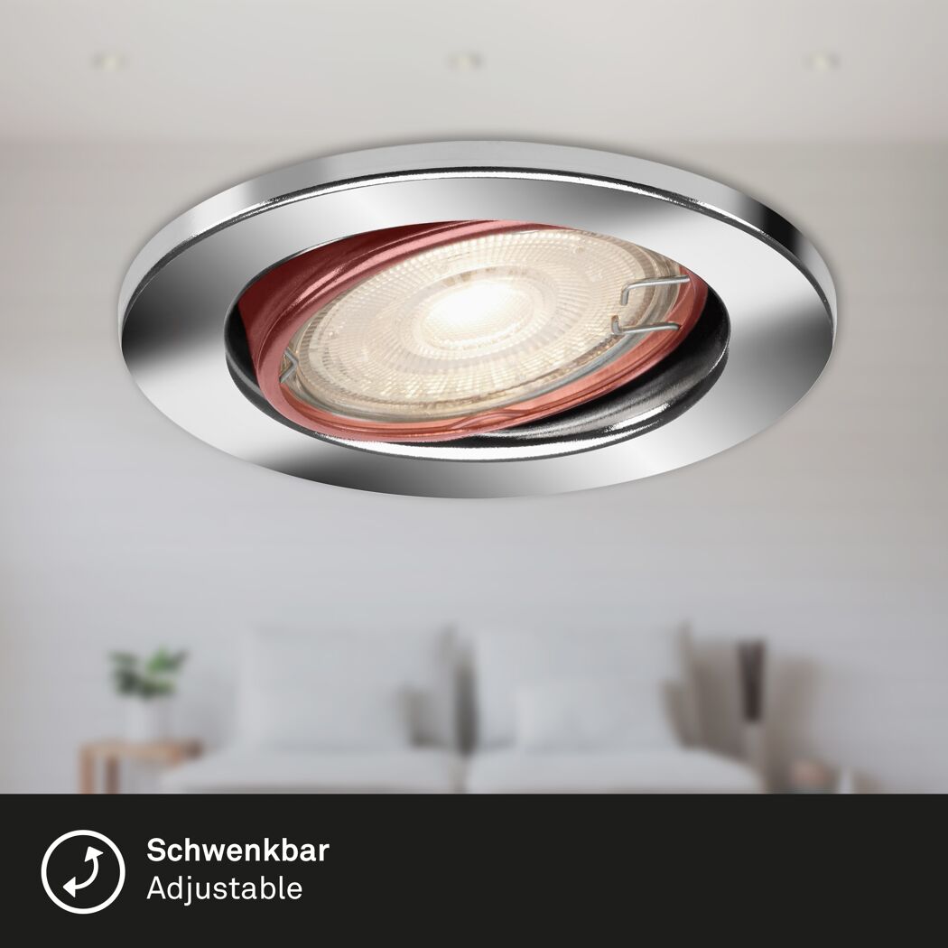 Einbauleuchtenset 'Sten' 14,4 W 1200 lm warmweiß Ø 6,8 cm 3 Stück