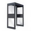 Vordach 'Sophia 2 Side Wall 1600' grau 160 x 96 cm