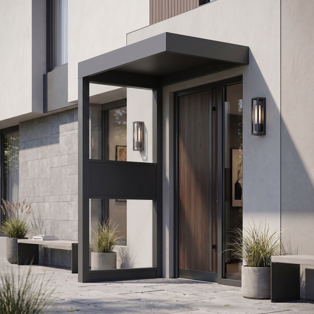Vordach 'Sophia Side Wall 1600' grau 160 x 96 cm