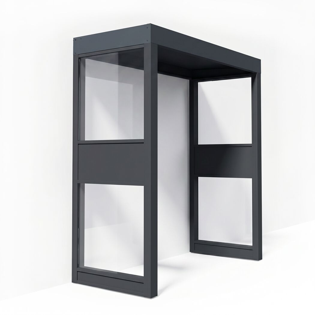 Vordach 'Sophia 2 Side Wall 2150 ' grau 215 x 96 cm