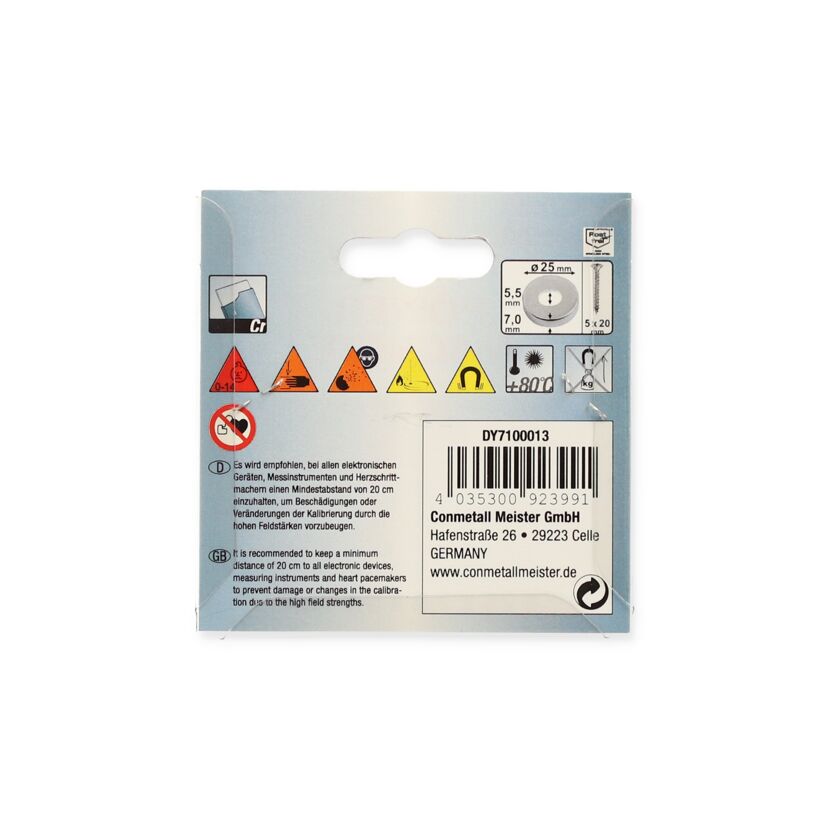 Scheiben-Magnet Ø 25 x 7 x 5,5 mm 16 kg