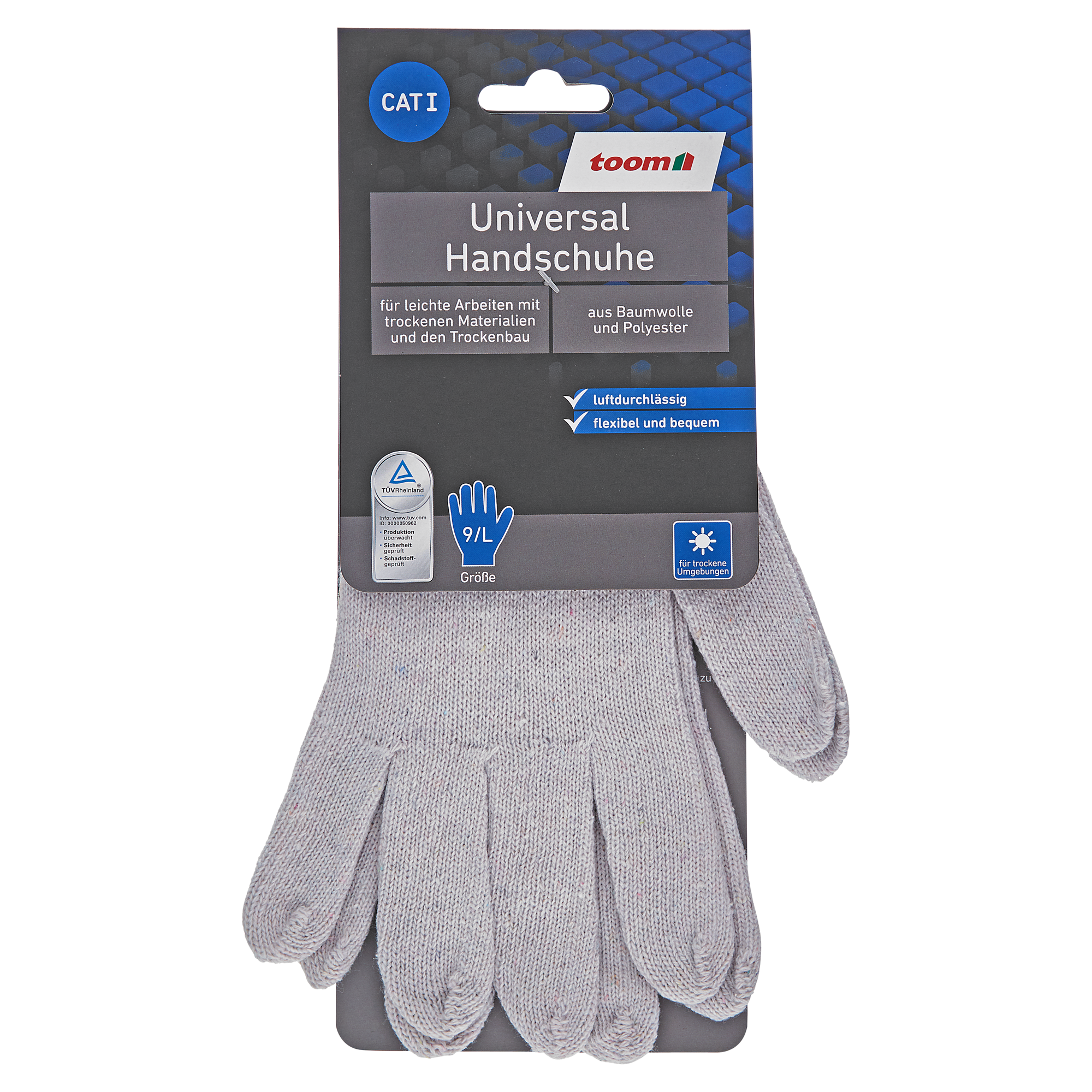 Universal Handschuhe weiß Gr. 9/L + product picture